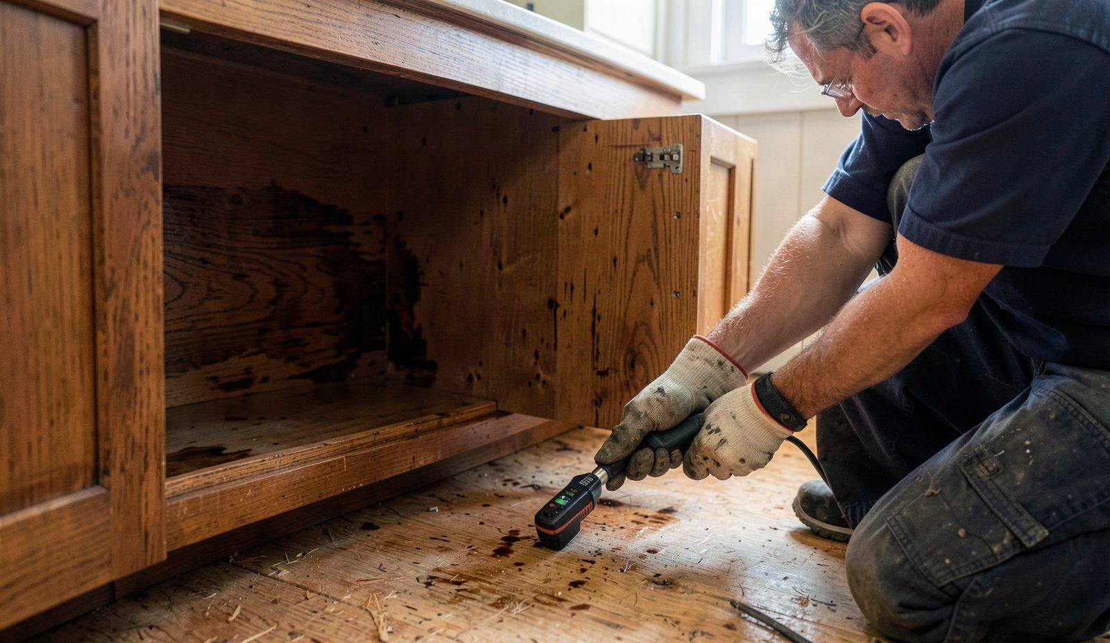 Mold in Bathroom Cabinets in Fort Worth TX 76131