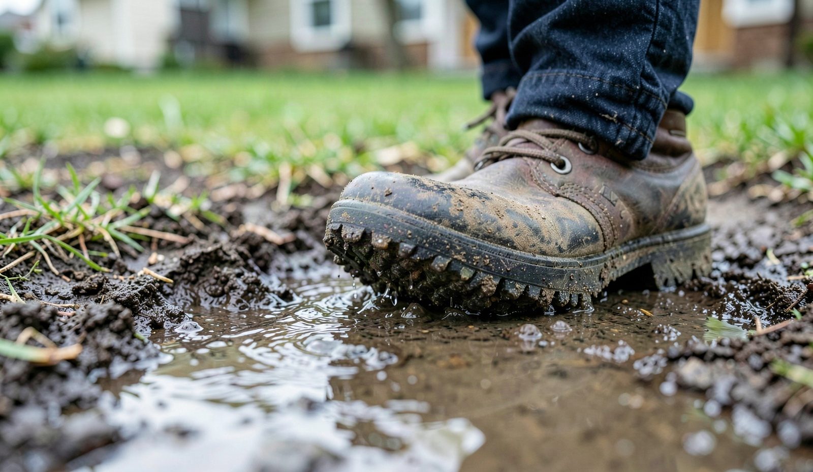 Wet Spots in Yard in Fort Worth TX 76105